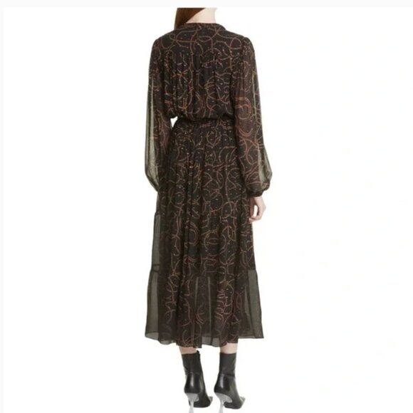 A.L.C. Marlowe Long Sleeve Maxi Dress Size 4 - Picture 10 of 17